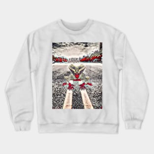 Two faces frog design street art Crewneck Sweatshirt